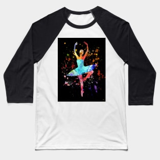 Ballerina Blacky Black Baseball T-Shirt